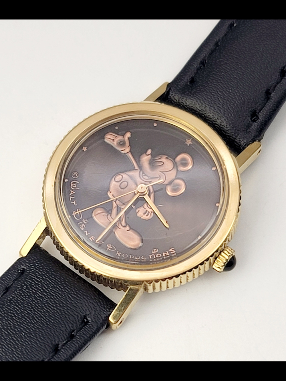 Rare Vintage Seiko Alba Mickey Mouse Y481-0641 Gold Tone Disney Watch